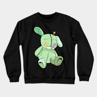 Kawaii Pastel Goth Green Bunny Rabbit Crewneck Sweatshirt